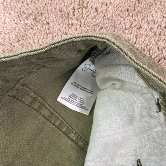 Jessica Simpson Cargo Pants Womens 30 Green Y2K Wide Leg Grunge Utility Workwear - Picture 5 of 10